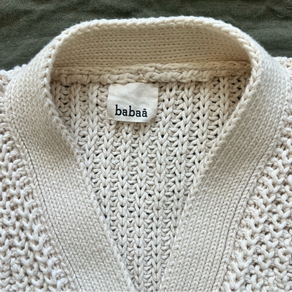 Women's Cream Knit Sweater - Picture 6 of 9